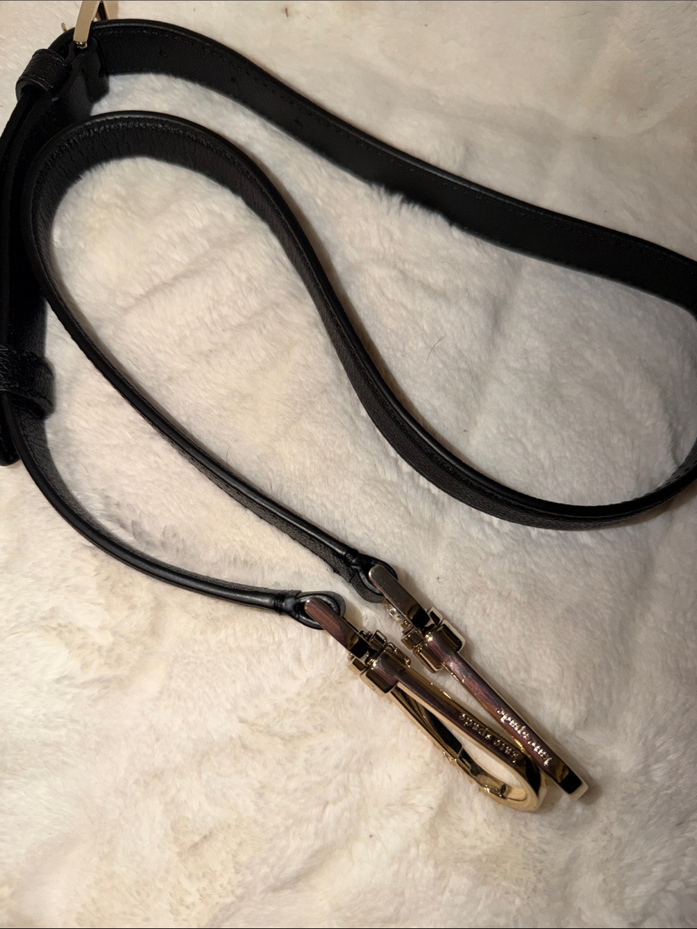 kate spade Gold and Black crossbody strap
